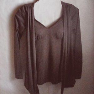 Women's Fashion Top Size 5, Slate Brown NWOT